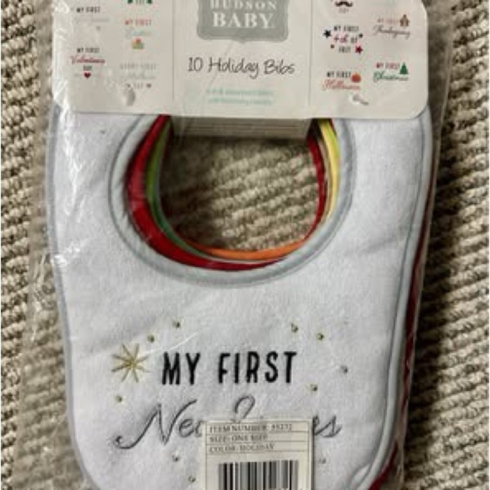 Hudson Baby Holiday "My First" Bibs Set